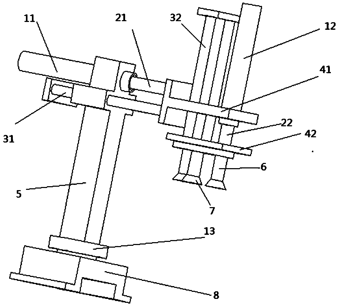 Injection molding blade pickup mechanical hand