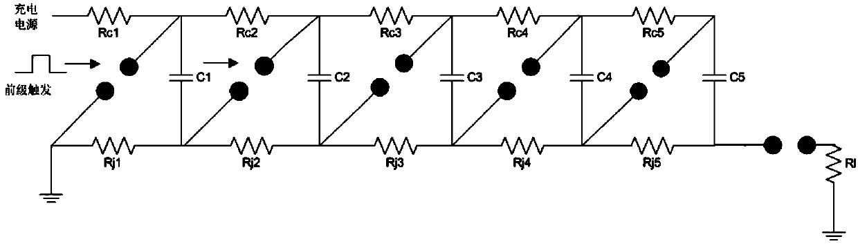 Marx generator with compact structure