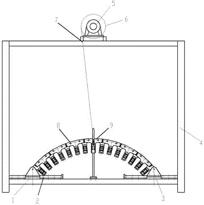 A bidirectional bending forming mechanism for a glass tempering furnace