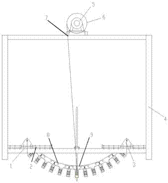 A bidirectional bending forming mechanism for a glass tempering furnace