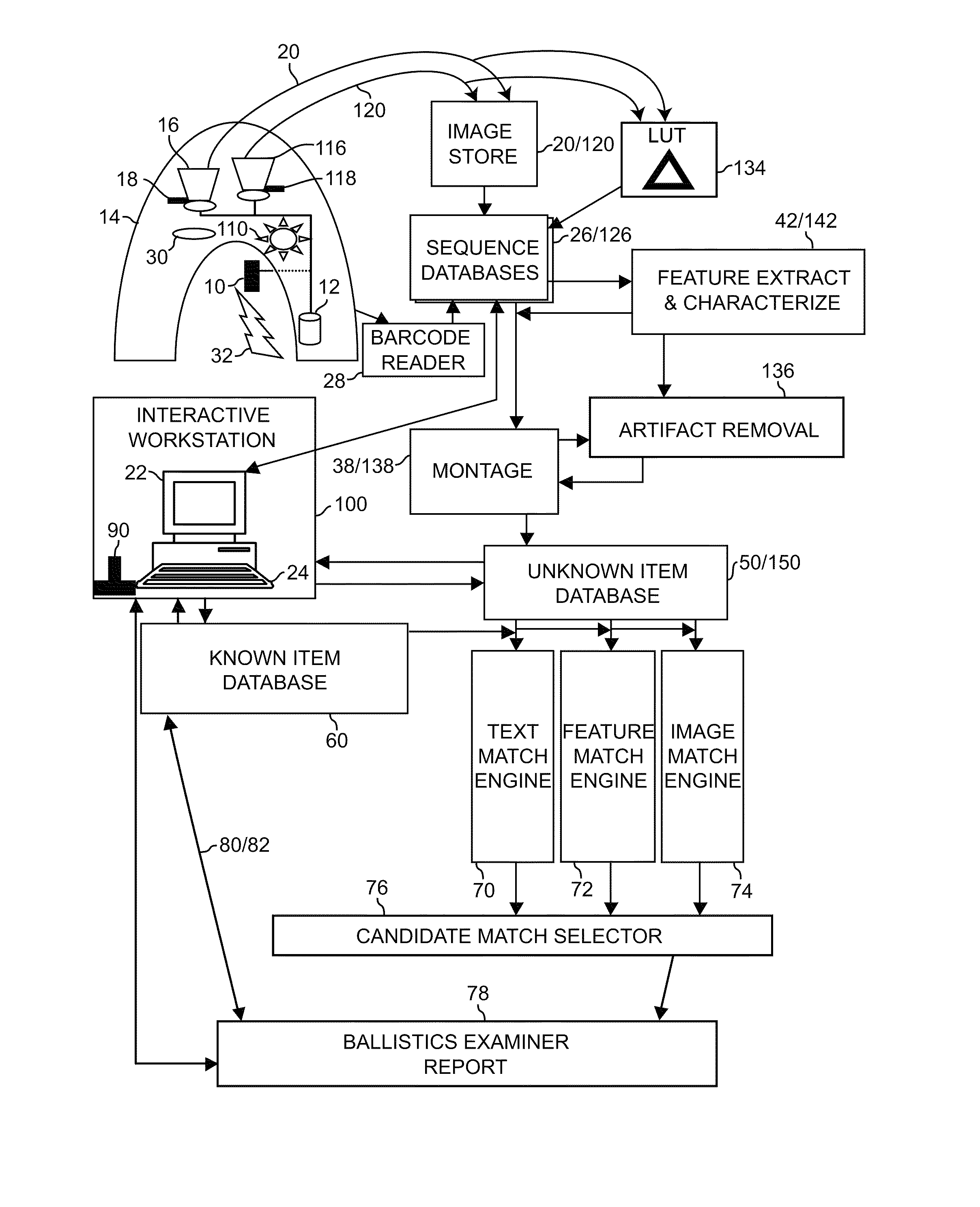 Method and apparatus for alignment, comparison and identification of characteristic tool marks, including ballistic signatures