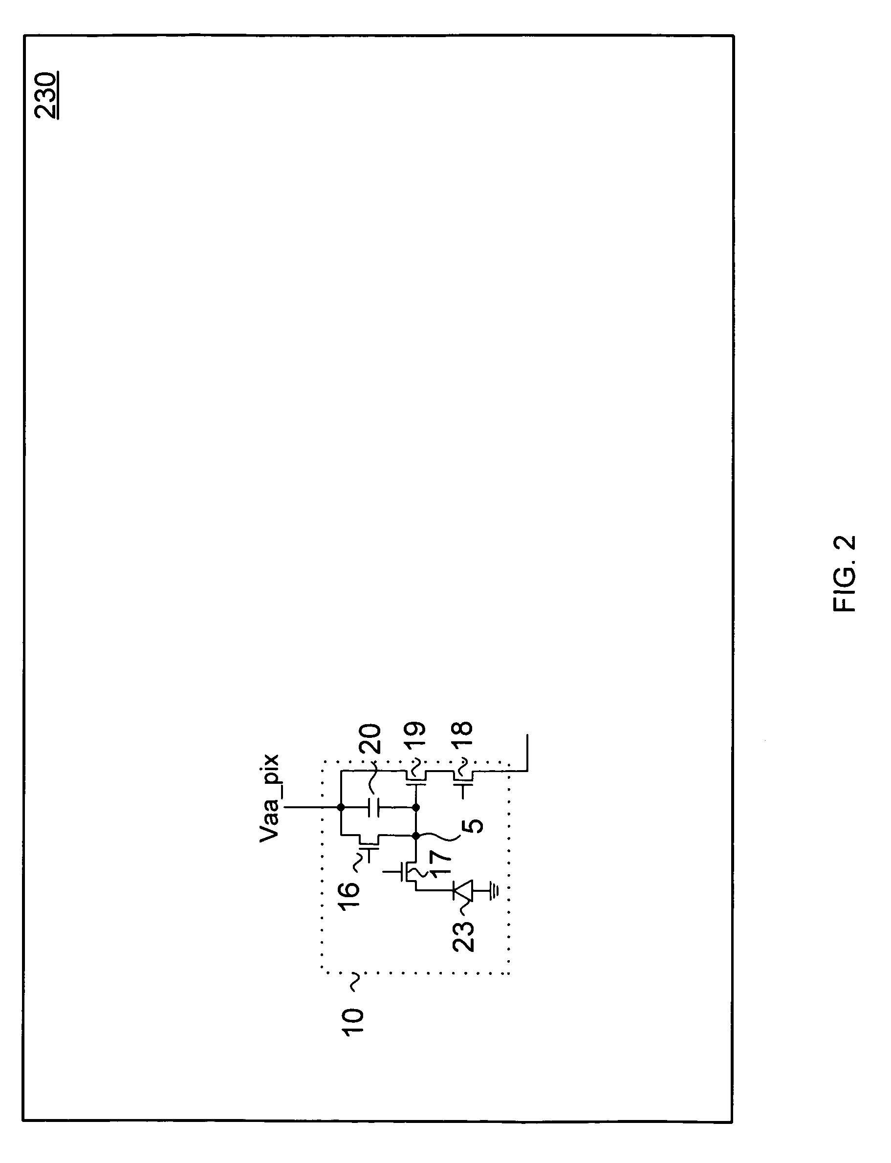 Capacitor over red pixel