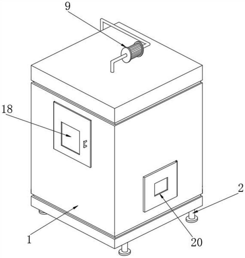 Storage and containing device for film magazine cleaned by film magazine cleaning machine and storage method