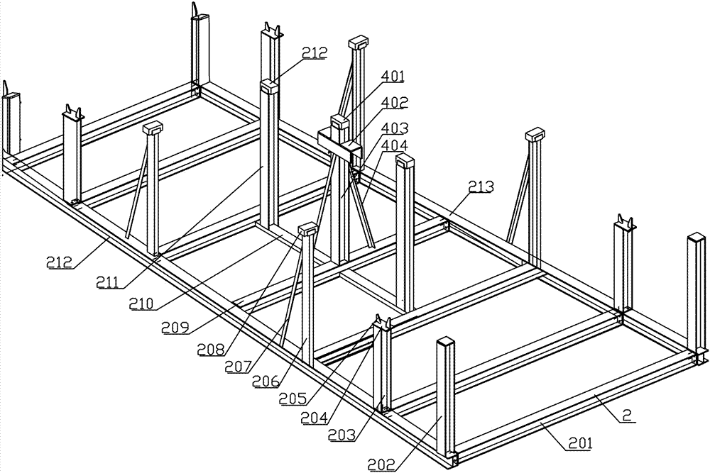 Steel containment vessel end sealing plate turnover device and operation method