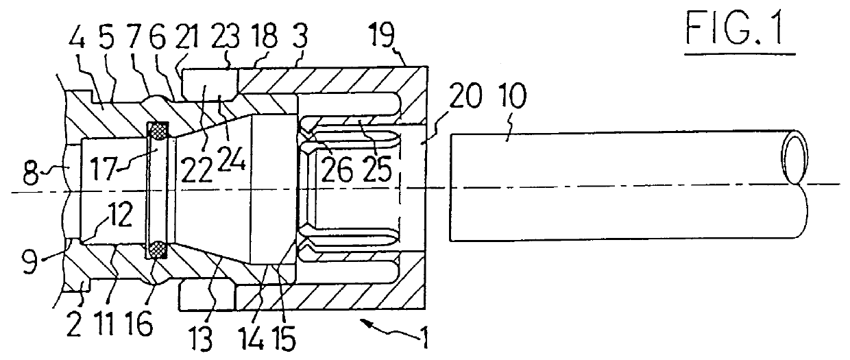 Rapid connection and disconnection device for electropumps and conduits for motor vehicle wind-shield washing systems