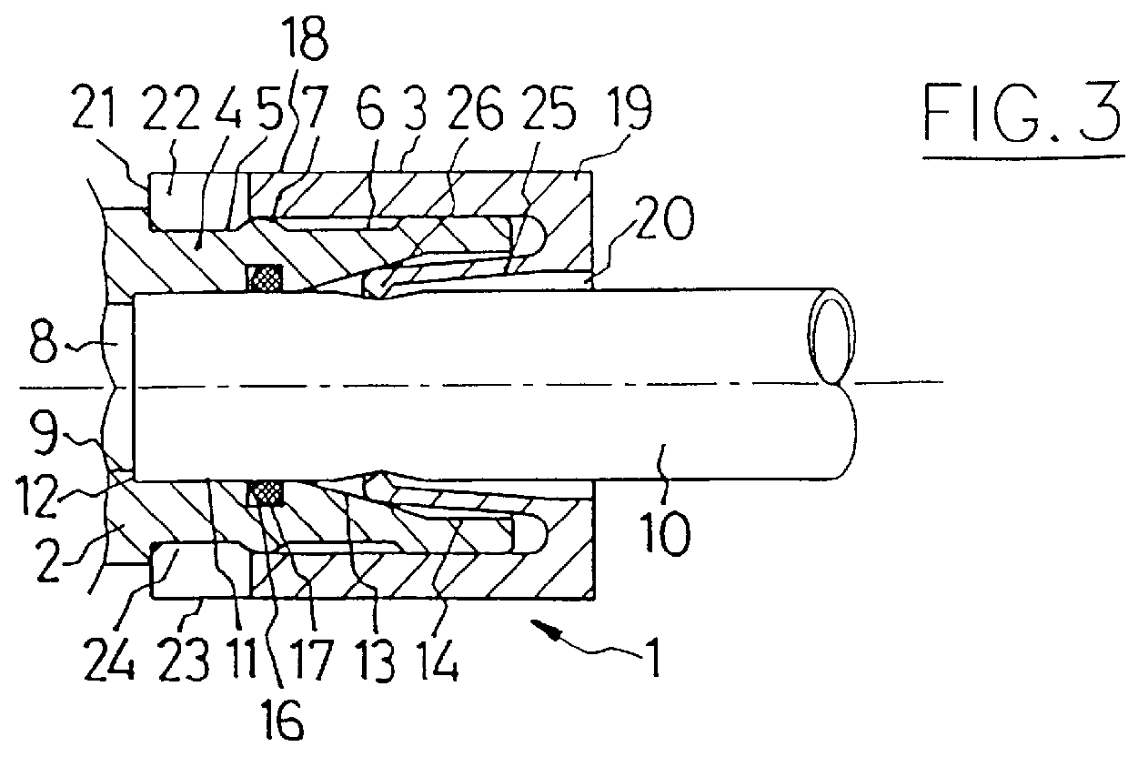 Rapid connection and disconnection device for electropumps and conduits for motor vehicle wind-shield washing systems