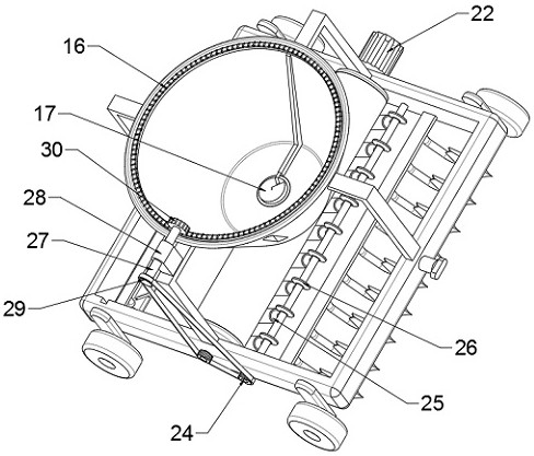 Fertilizing material-spreading machine for agriculture