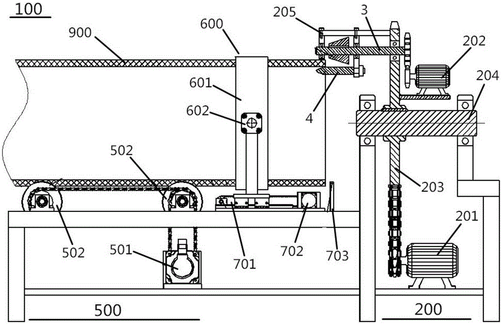 A pvc pipe planer port equipment