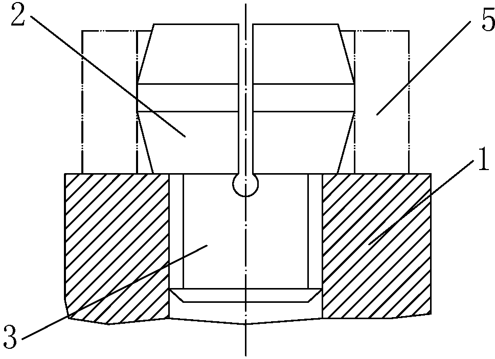 Clamper clamping internal part of workpiece