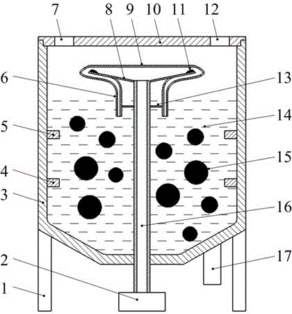 High pressure air injection eddy making type eddy kinetic energy pulping equipment