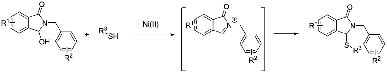 Synthesis method for 3-thioether isoindolinone compound