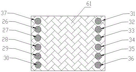 Stay rope displacement sensor integrated with error compensation technology, and preparation method thereof