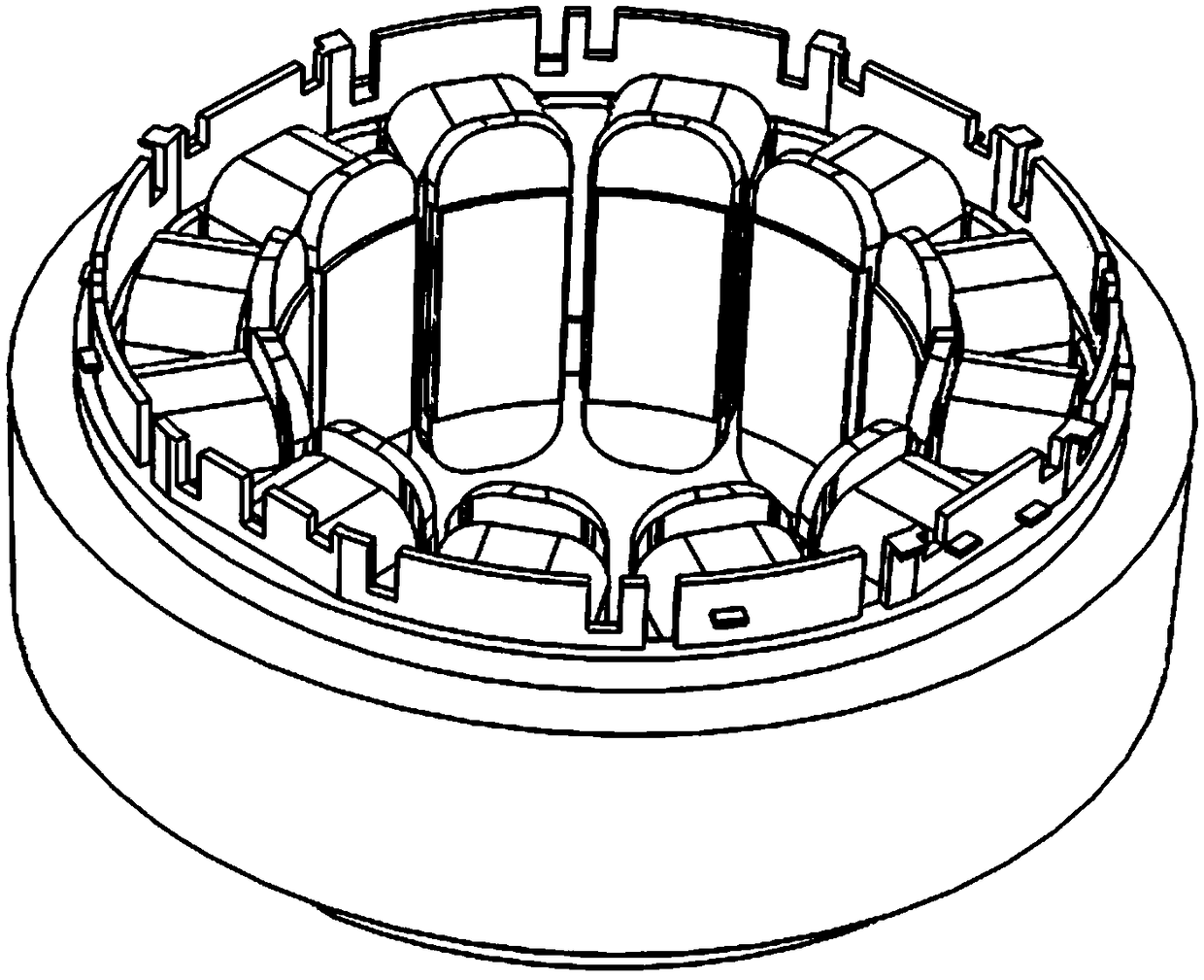 Hinge type stator and circle forming method thereof