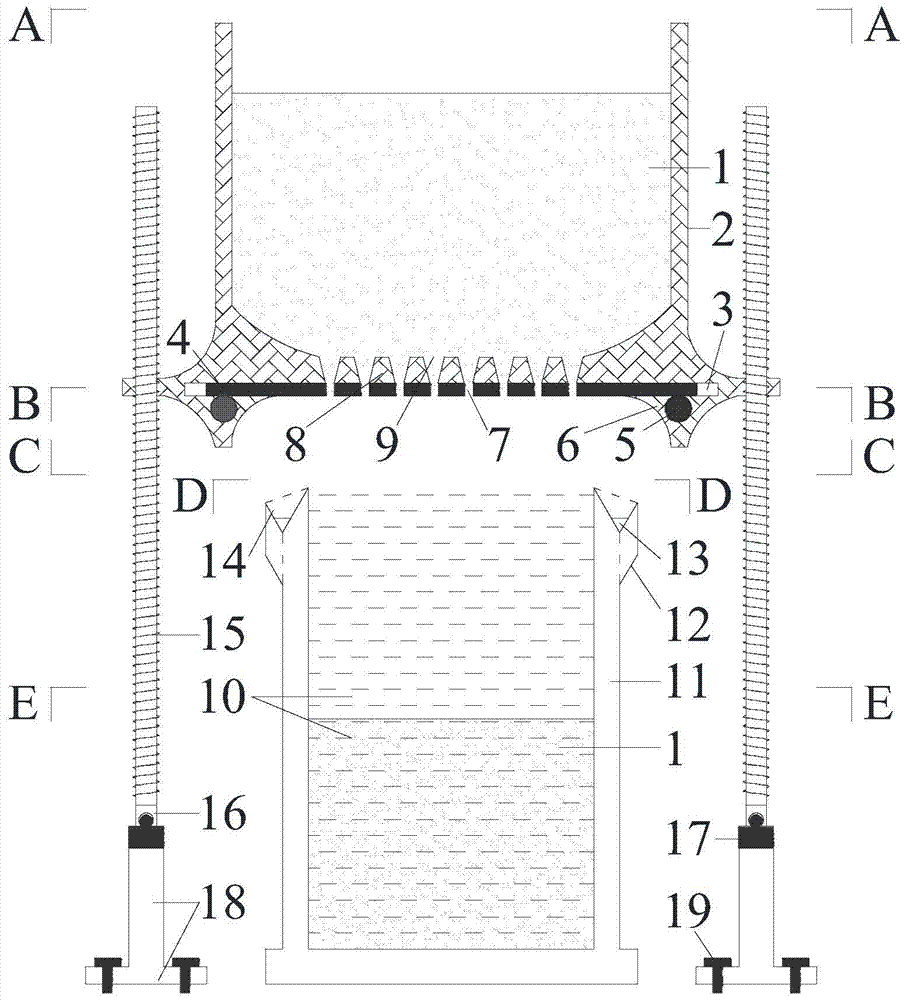 A device and operating method for quickly preparing artificially synthesized transparent soil