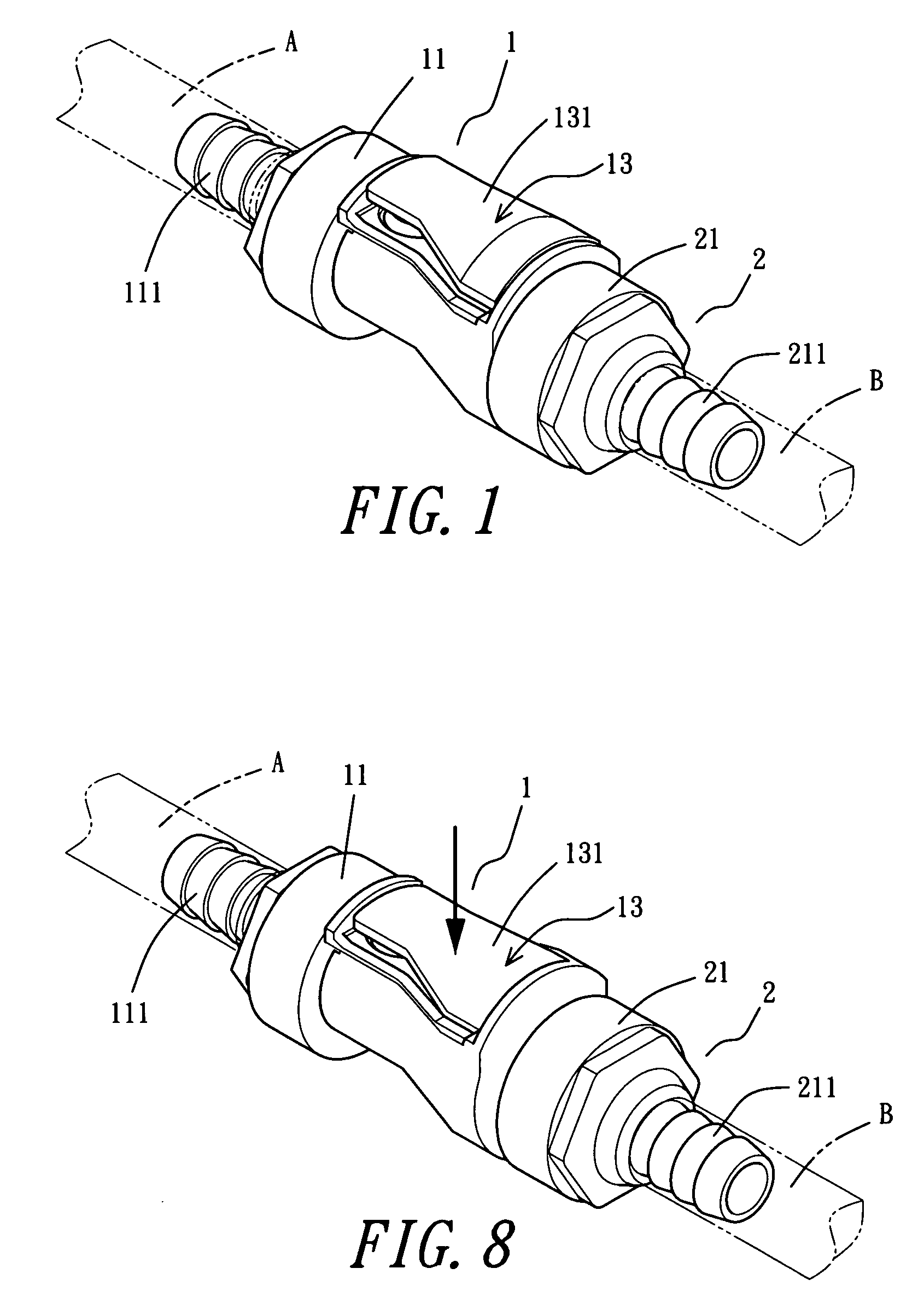 Quick release pipe connection