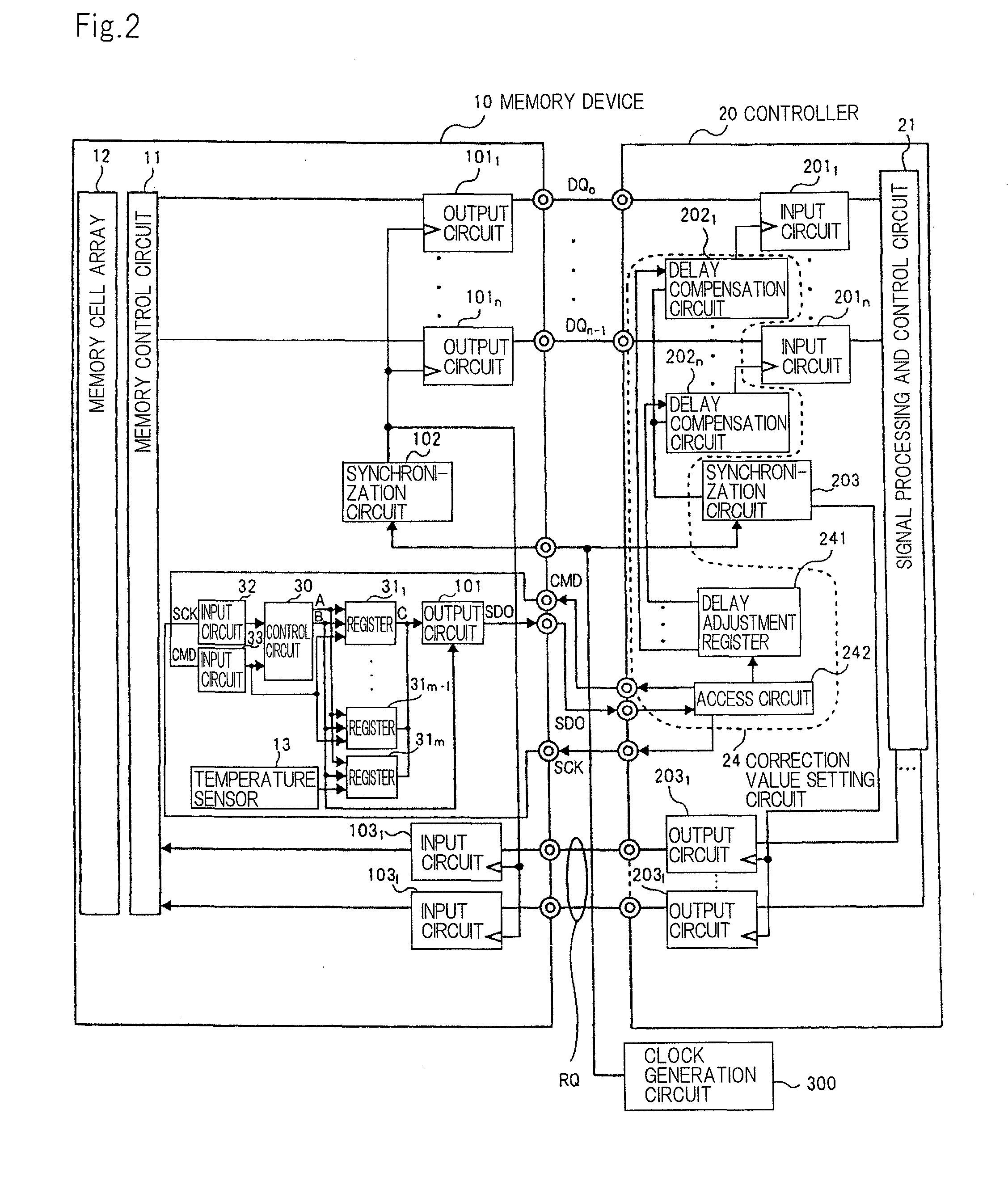 Memory controller, semiconductor storage device, and memory system including the memory controller and the semiconductor storage device for outputting temperature value in low power consumption mode