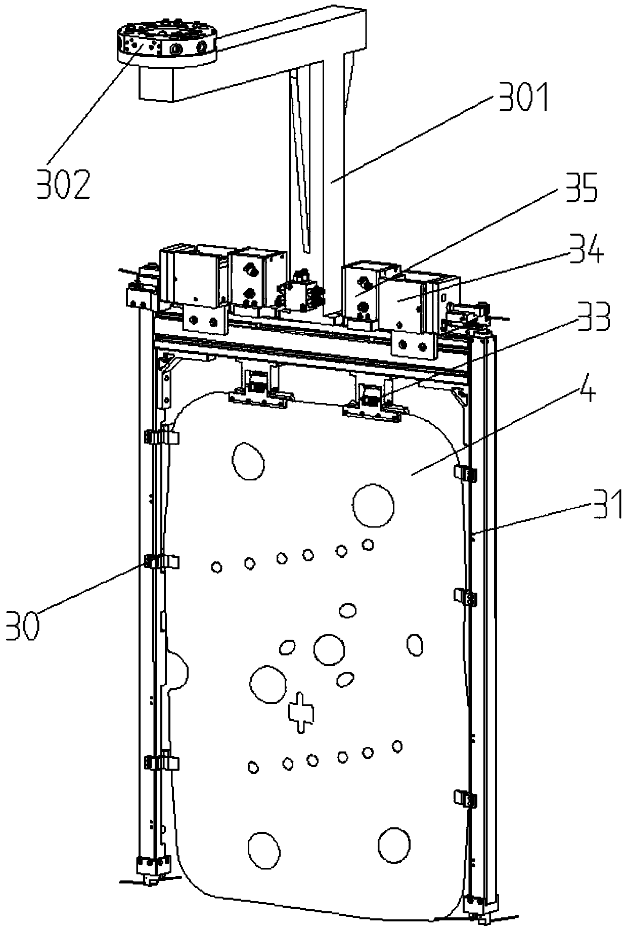 Automobile door plate injection mold