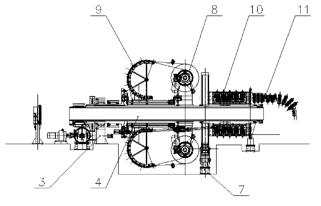 Specially-shaped steel bar locking armoring machine