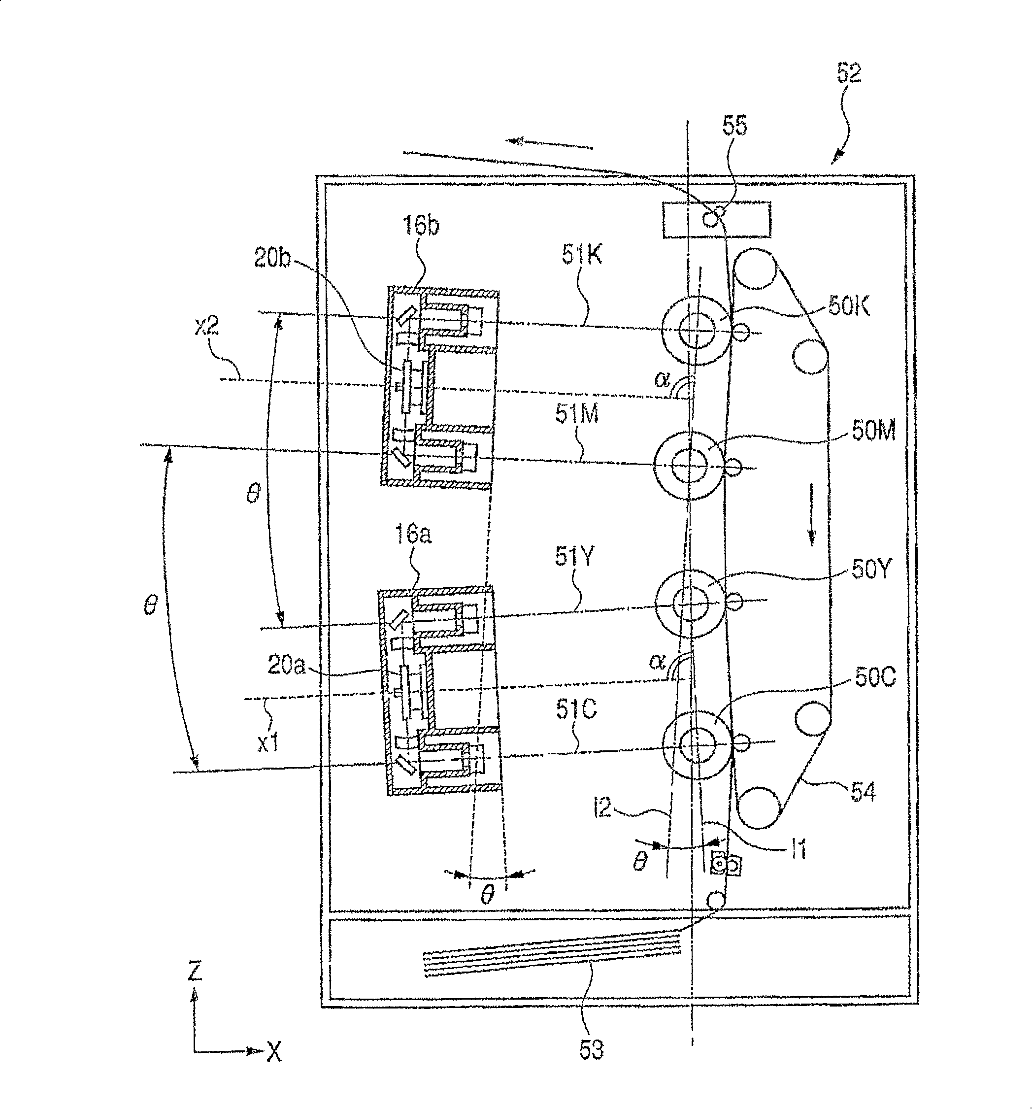 Image forming apparatus having a plurality of laser scanner units