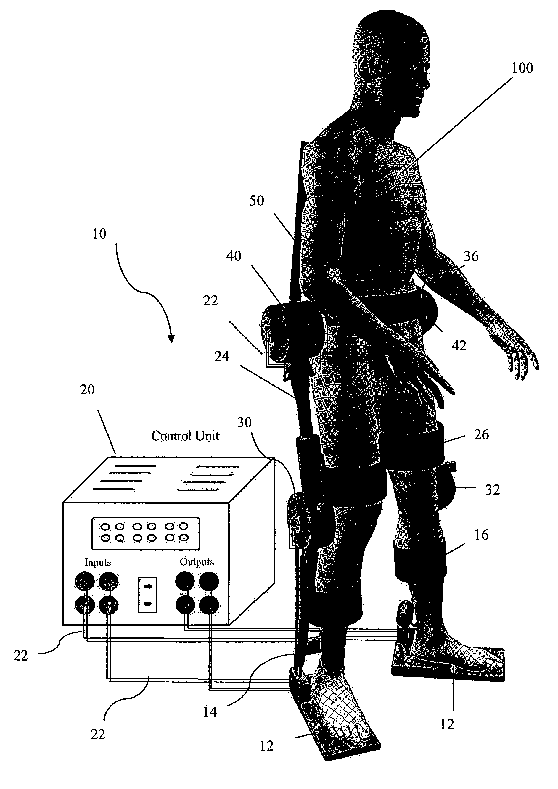 Exoskeletal device for rehabilitation