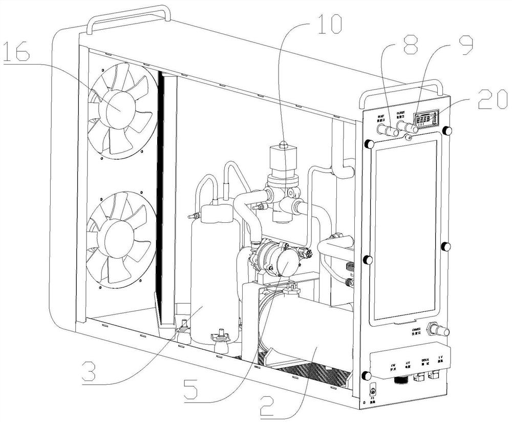 Lithium battery energy storage efficient heat management unit