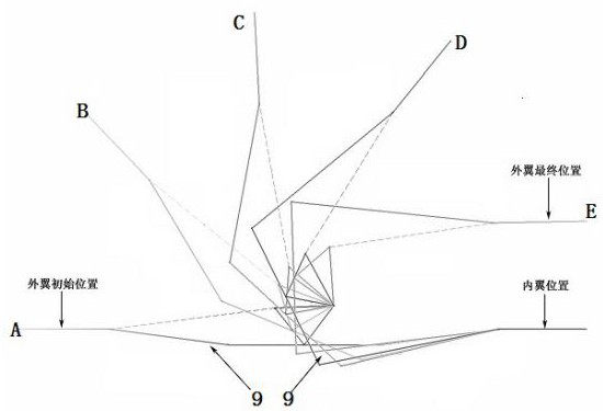 A linear-driven double-rotation wing folding mechanism capable of large-angle folding