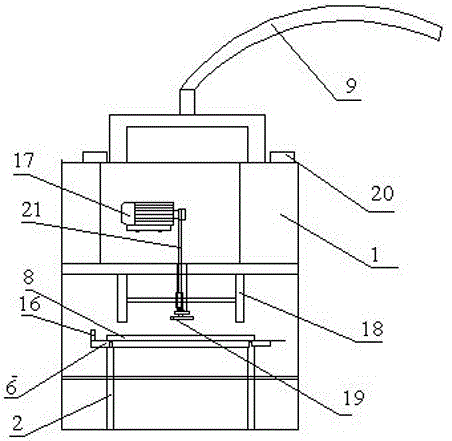 A solid wood floor core board rope threading machine