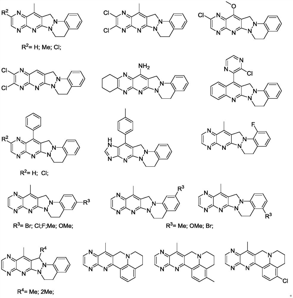 Pyridopyrazolo cinnoline compound, preparation method and application thereof