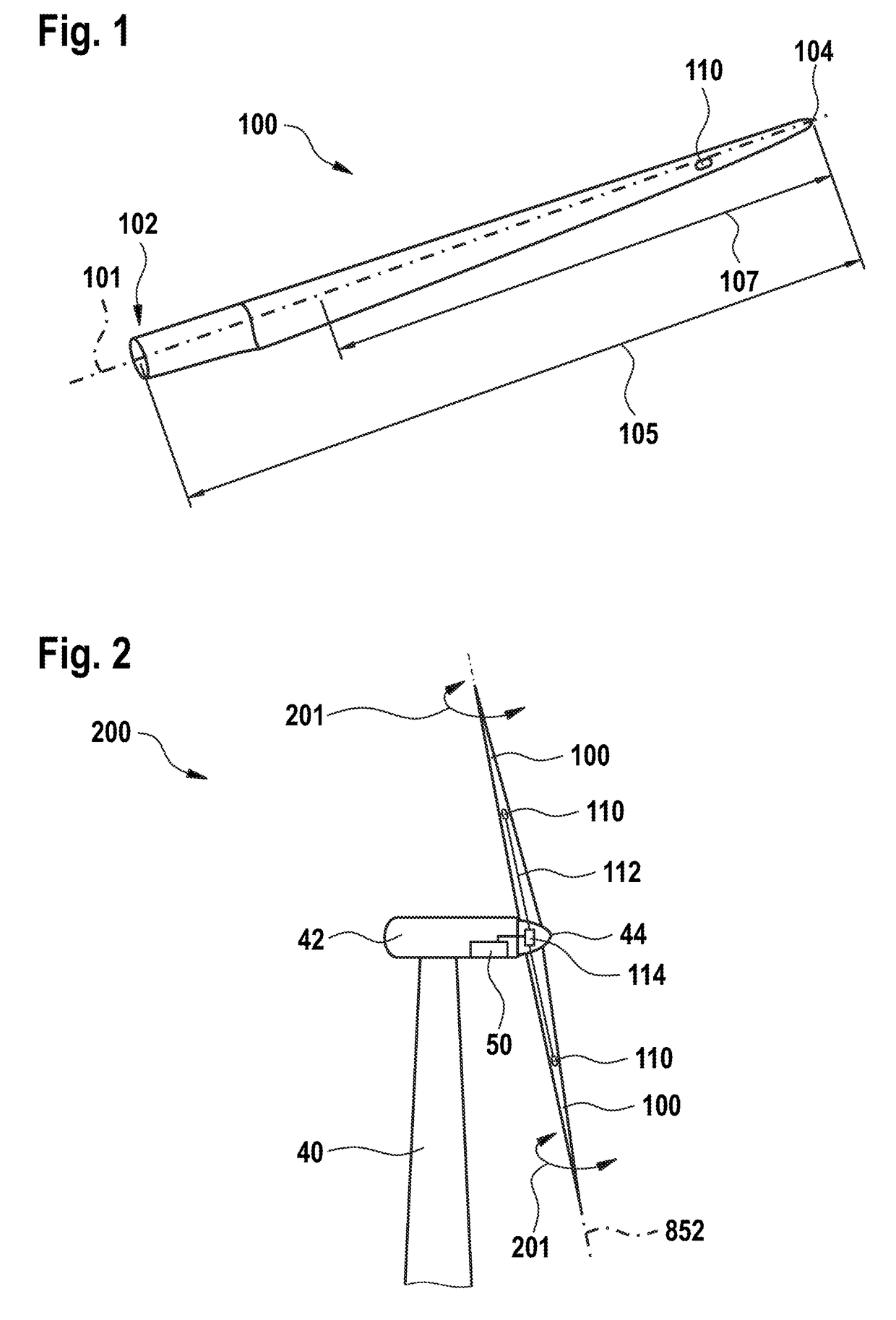 Method for the individual pitch control of rotor blades of a wind turbine, acceleration sensor for a rotor blade, rotor blade comprising an acceleration sensor, rotor blade of a wind turbine and wind turbine