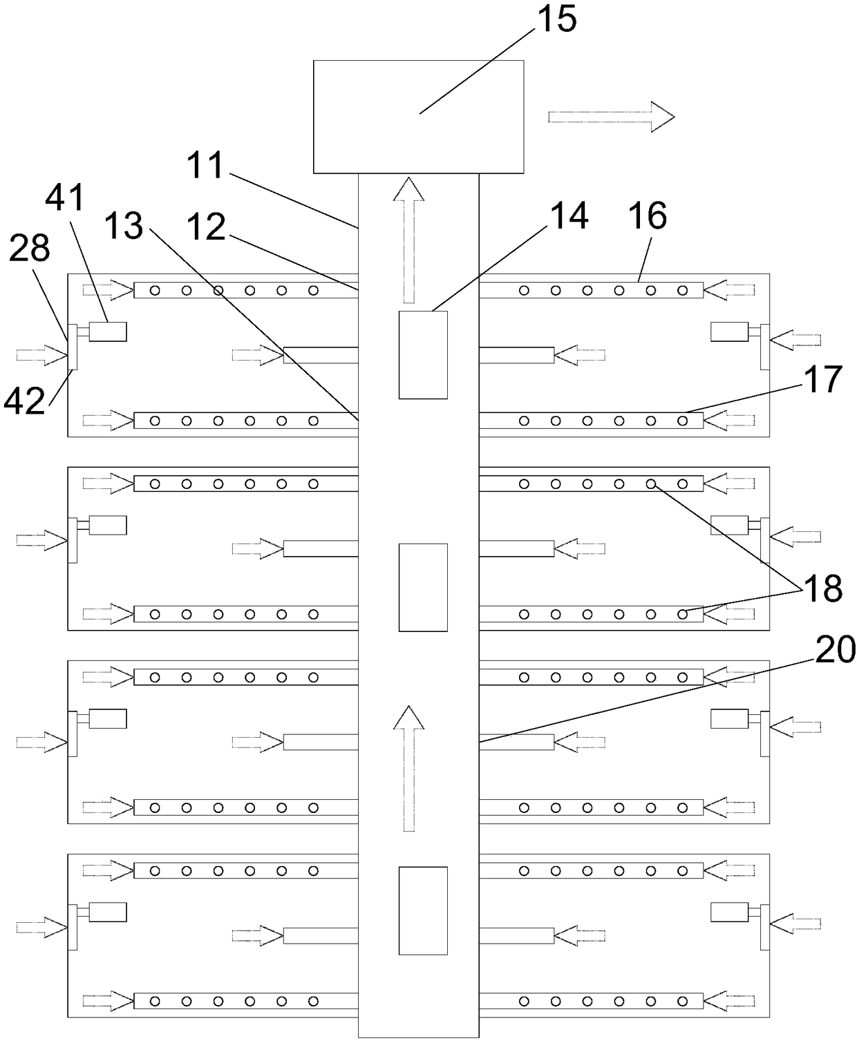 Air purification system for building