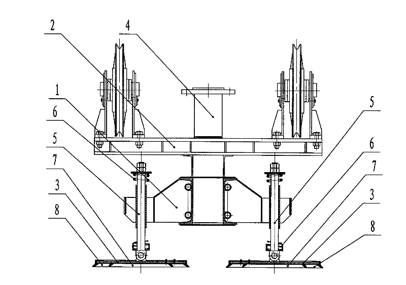 Double vacuum sucker lifting appliance