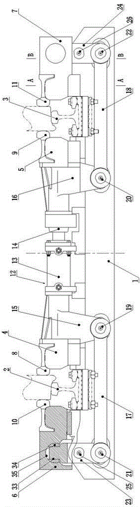 A double-sided horizontal push brake type vehicle reducer actuator