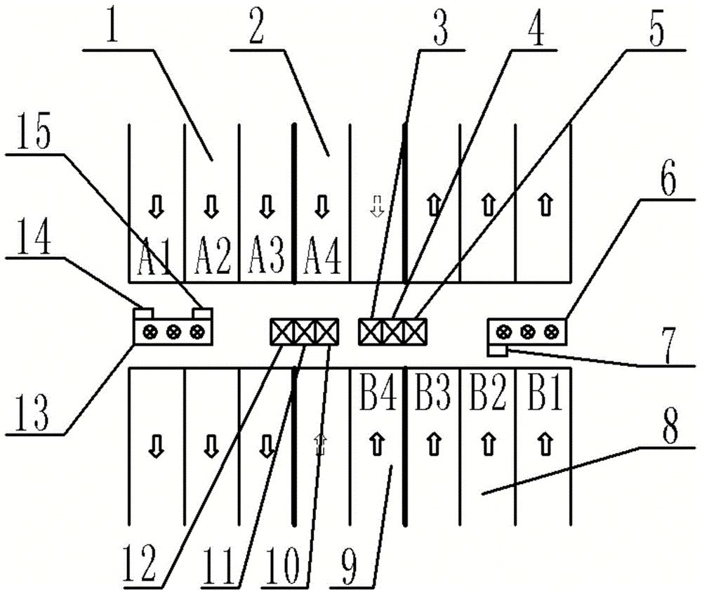 Tidal road driving traffic indication system