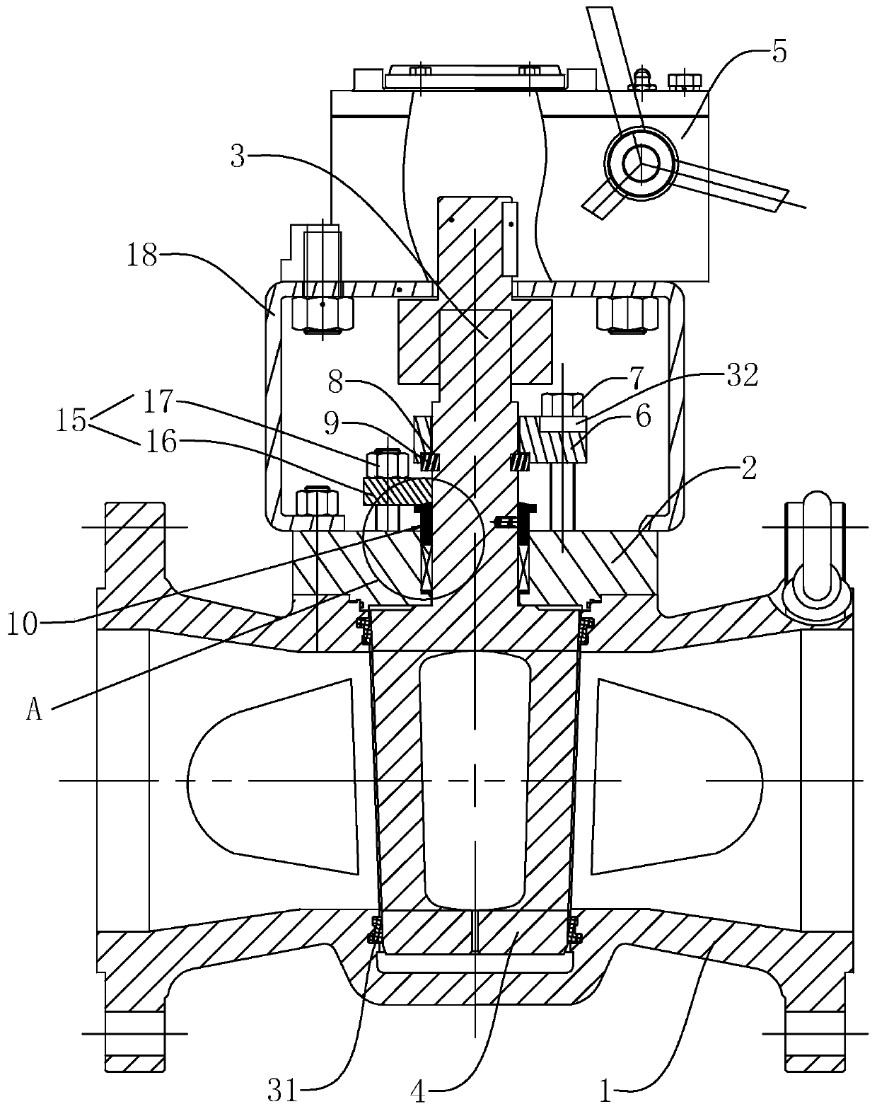 Compensation type seal plug valve