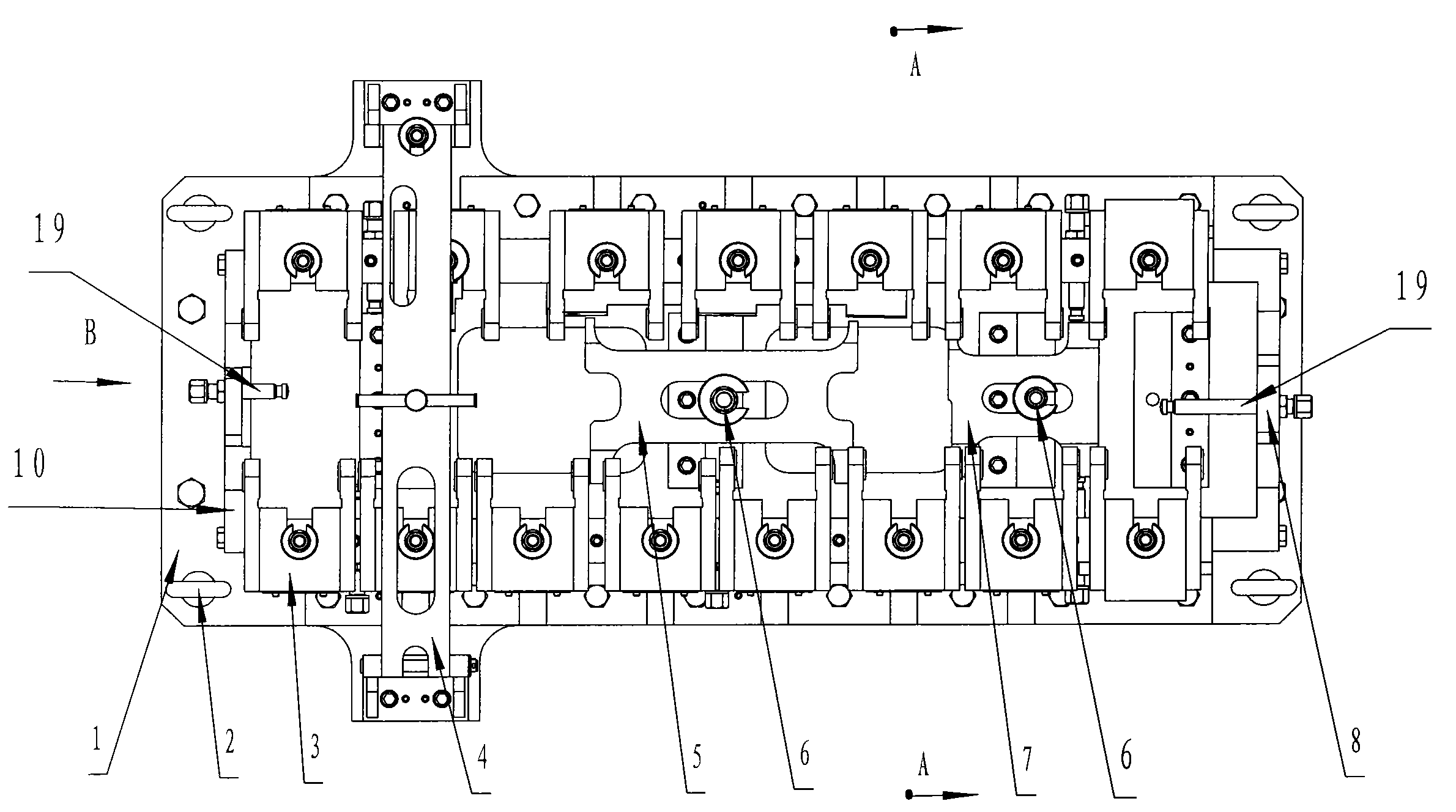 Positioning device for machining multiple coaxial-hole parts