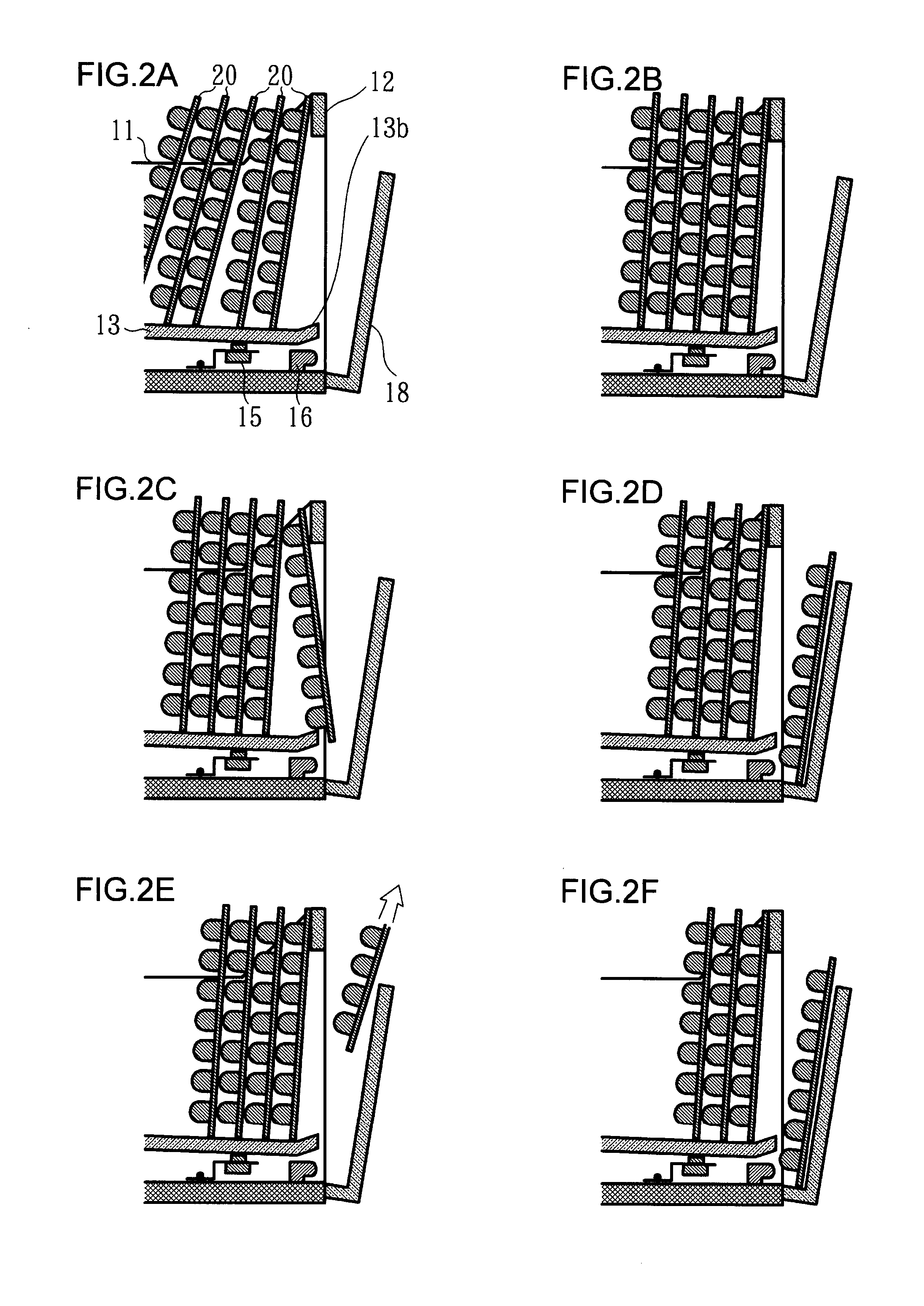 Vibration-based ejection cassette, drug dispensing apparatus, PTP dispensing apparatus, pharmaceutical product storage apparatus and PTP dispensing system