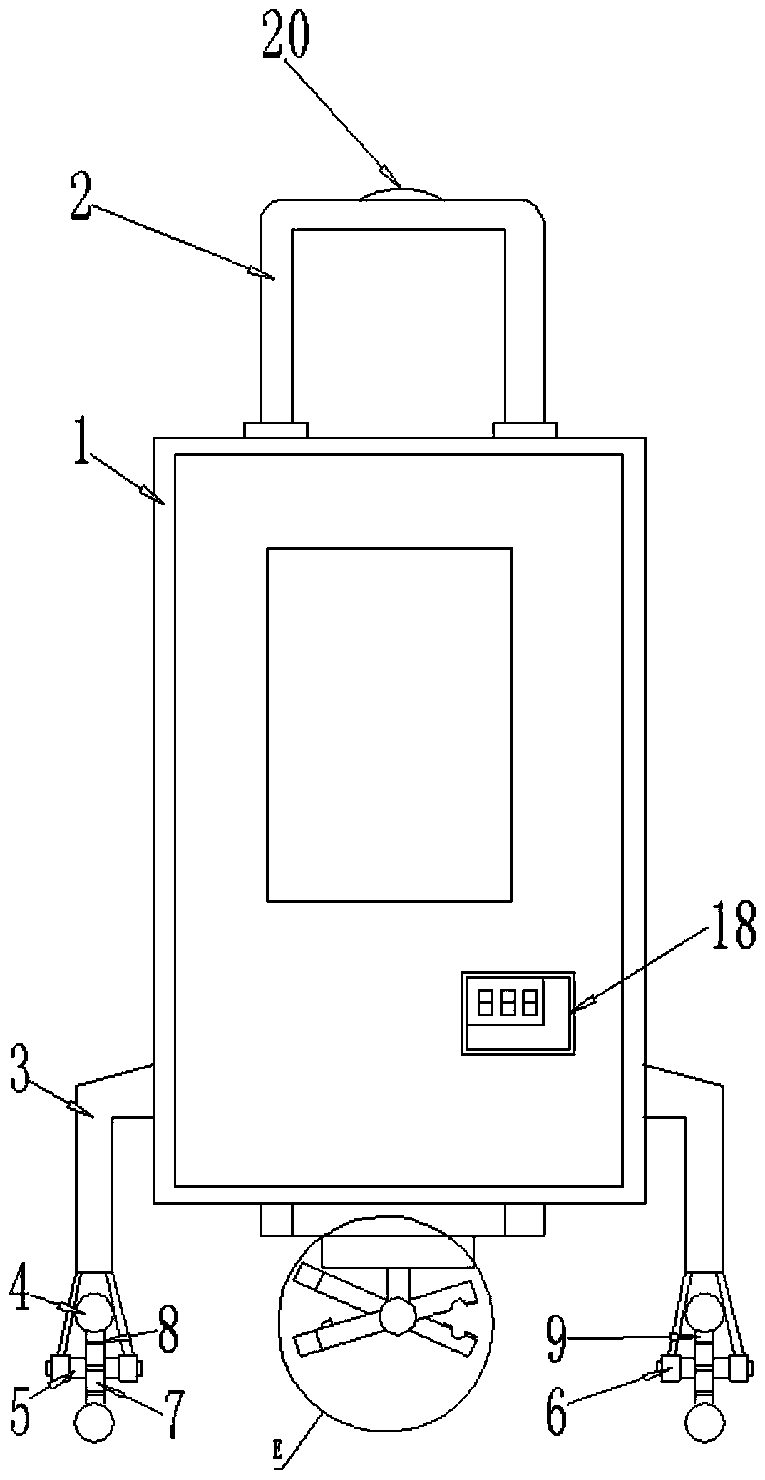 Station alternating-current mobile power supply device capable of climbing stairs