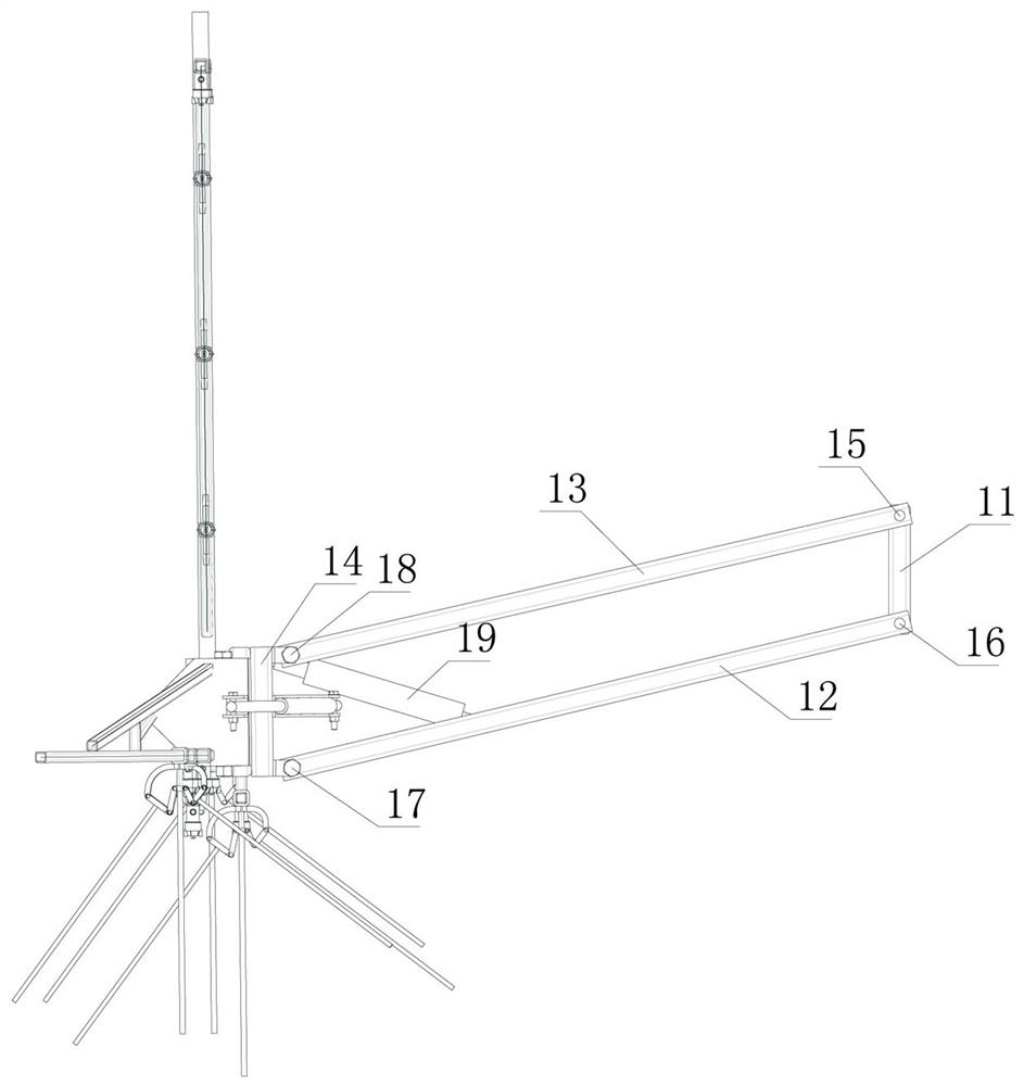 Corn and soybean strip-shaped compound planting full-plant-protection spraying system