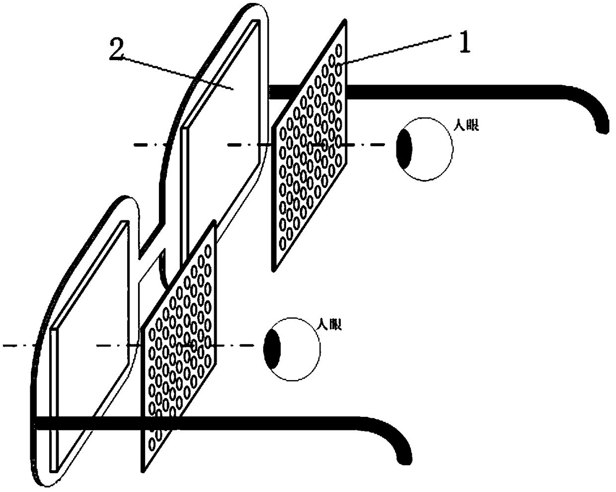 Head-mounted display device based on liquid crystal lens array