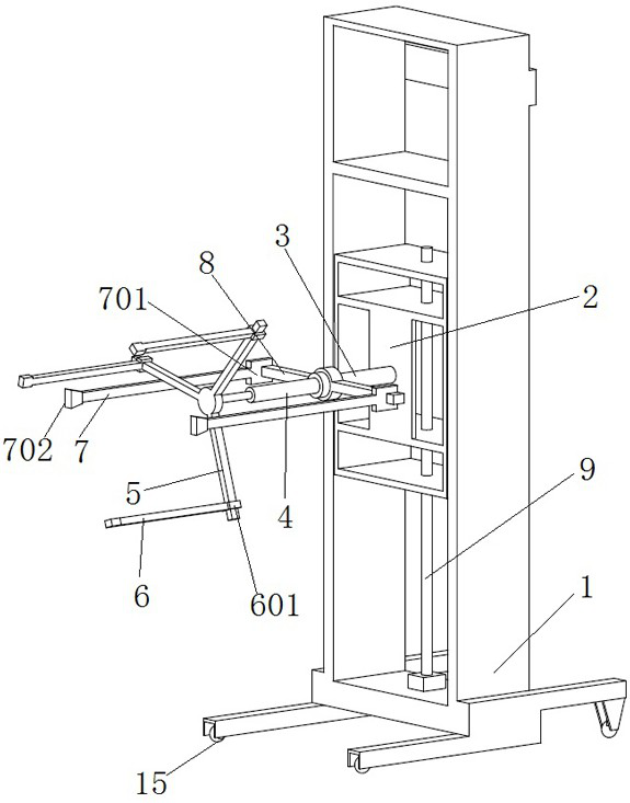 Dismounting device and method for heat insulation forming ring of solid rocket engine