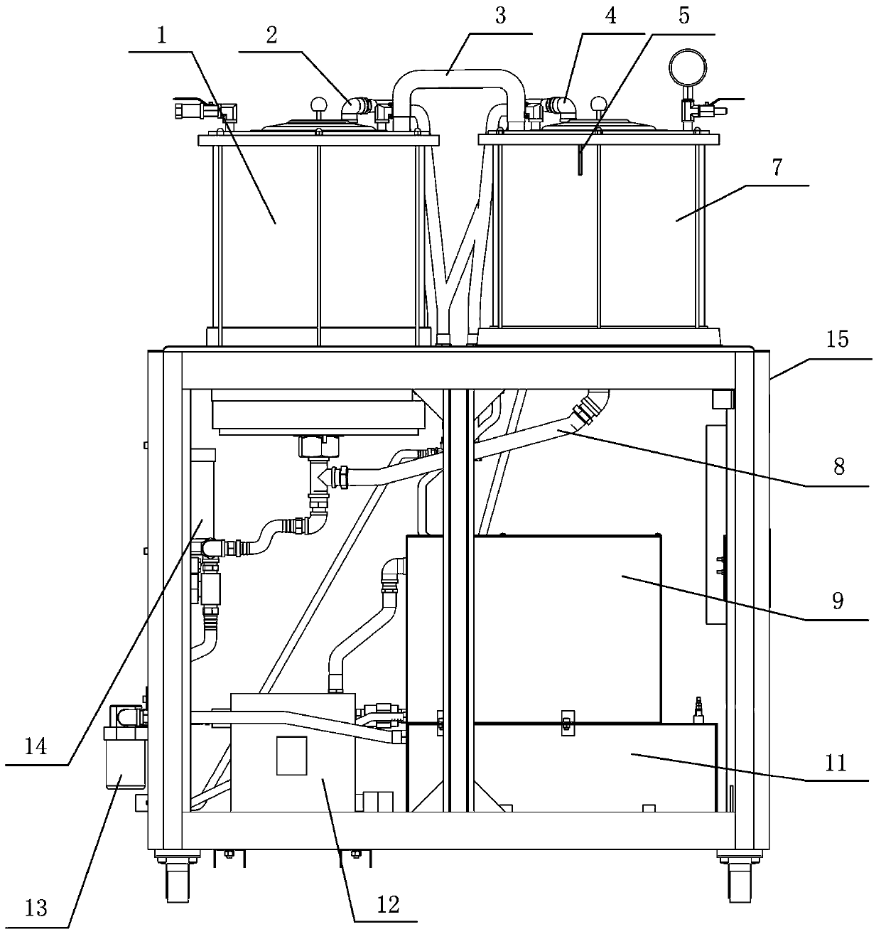 Liquid vacuum concentration device and concentration method thereof