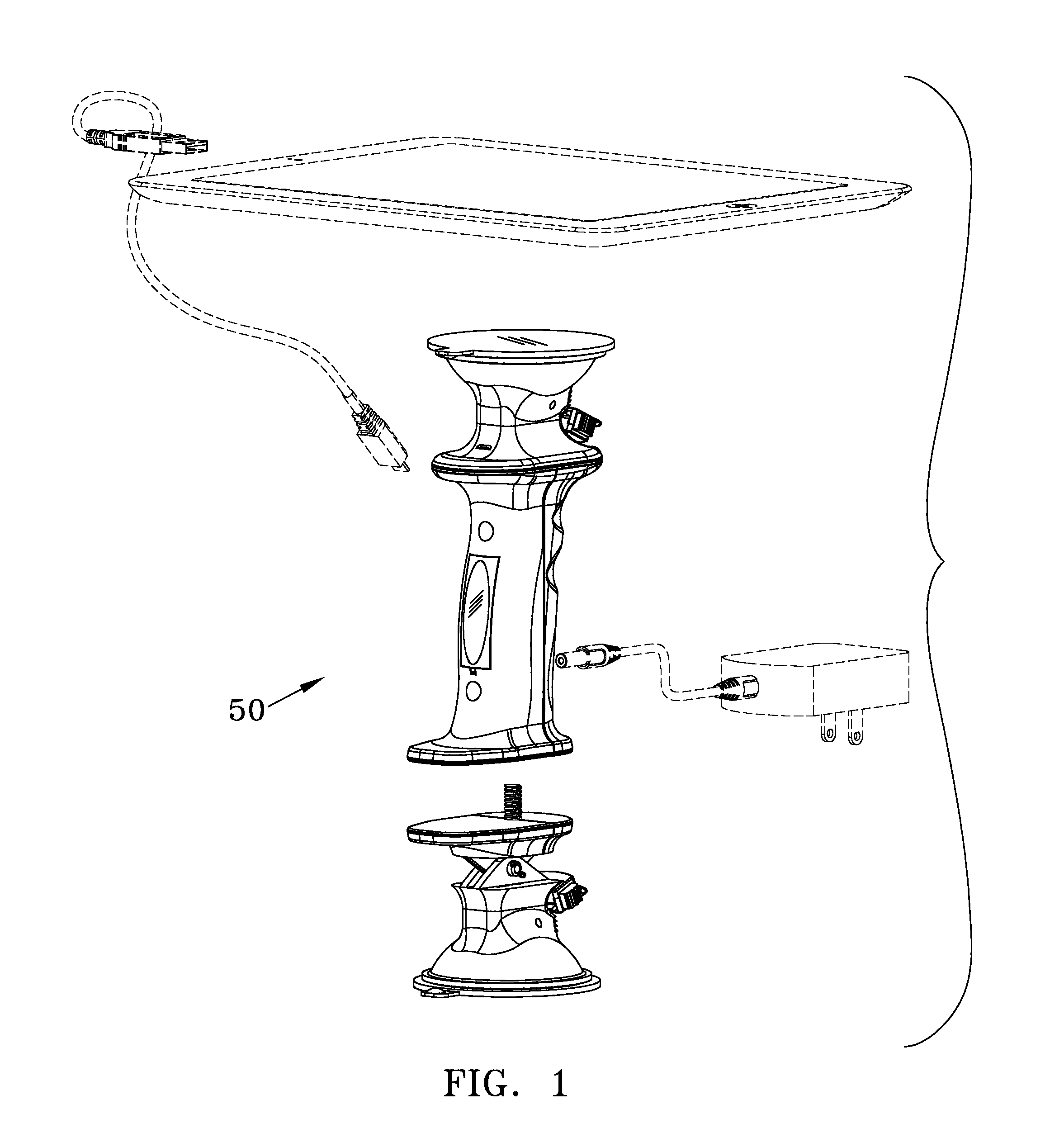 Handheld mount and stand assembly for portable electronic devices