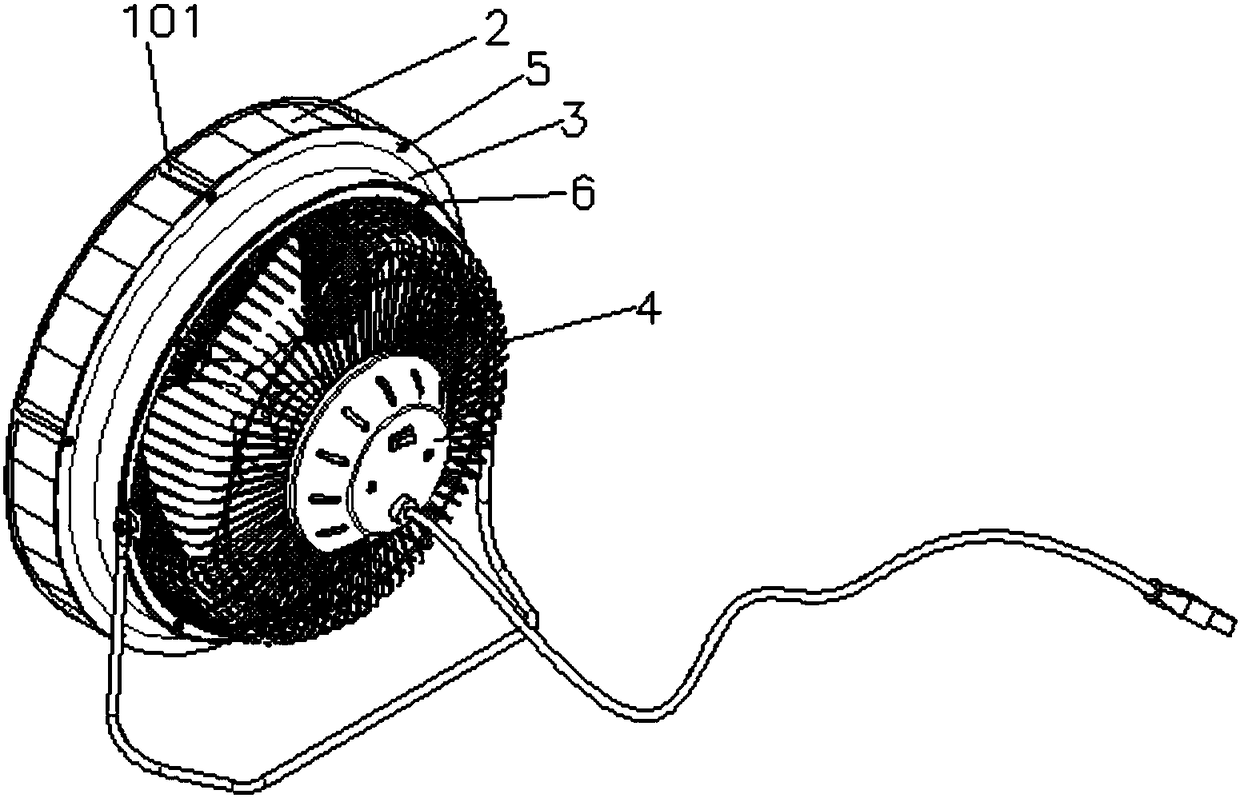 Fan and flow guide device applied to fan