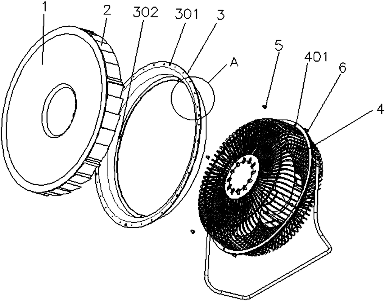 Fan and flow guide device applied to fan