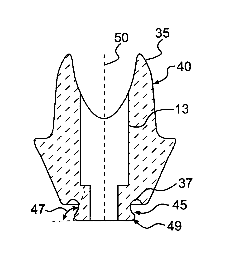 Dental abutment including fillet