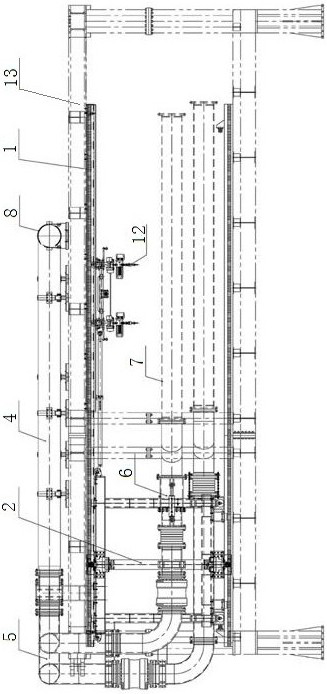 A mud-water shield mud pipeline extension device and extension method