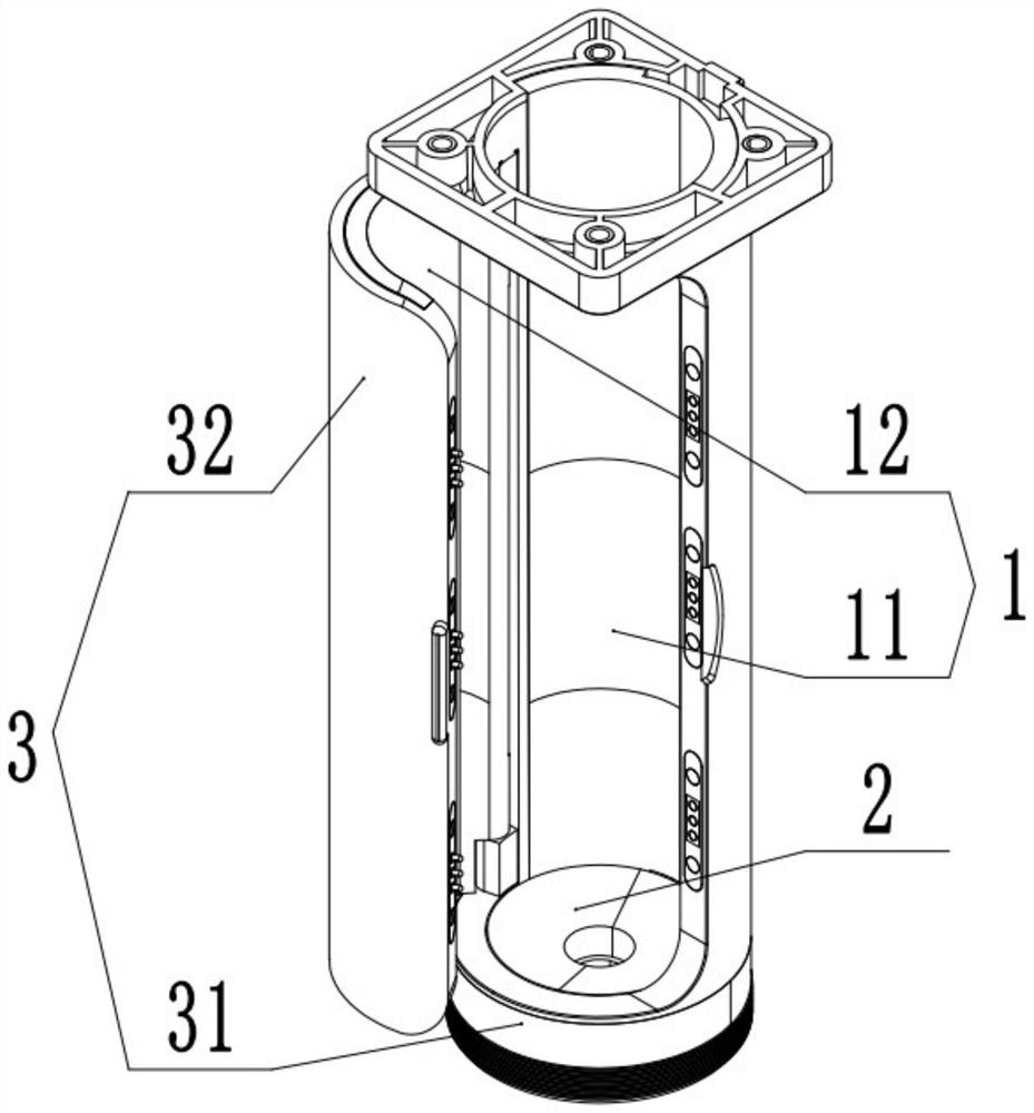 Heating assembly for discharging device