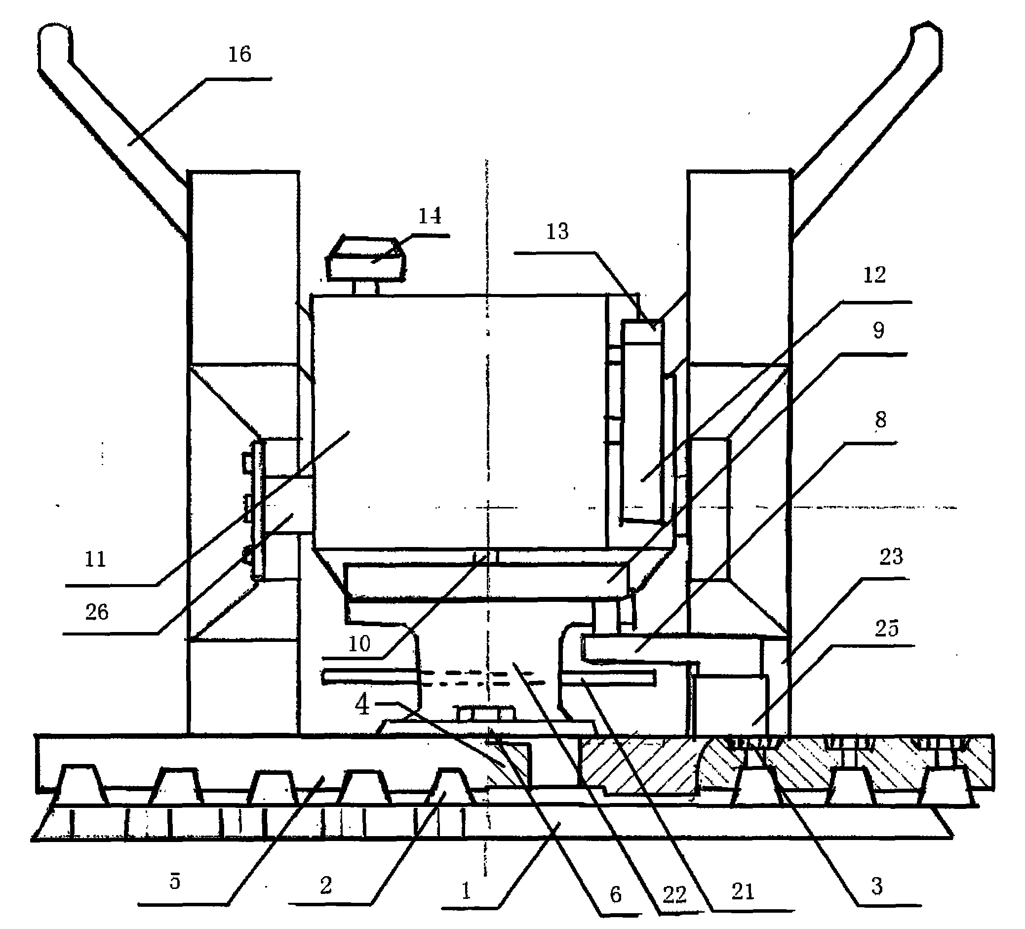 Under-mud shearing machine for Spartina anglica