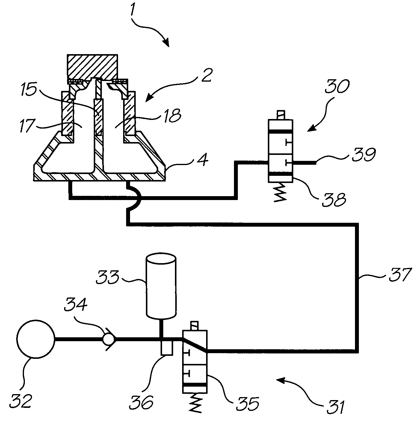 Printhead maintenance station configured for air blast cleaning of printhead