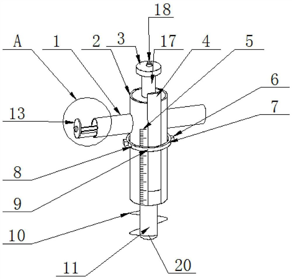 A sampling device based on soil research of chrysanthemum chrysanthemum